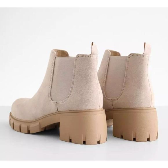 $75 NEW Soda Pioneer WHEAT Chunky Heel Bootie Boots Size 8 - Picture 7 of 8